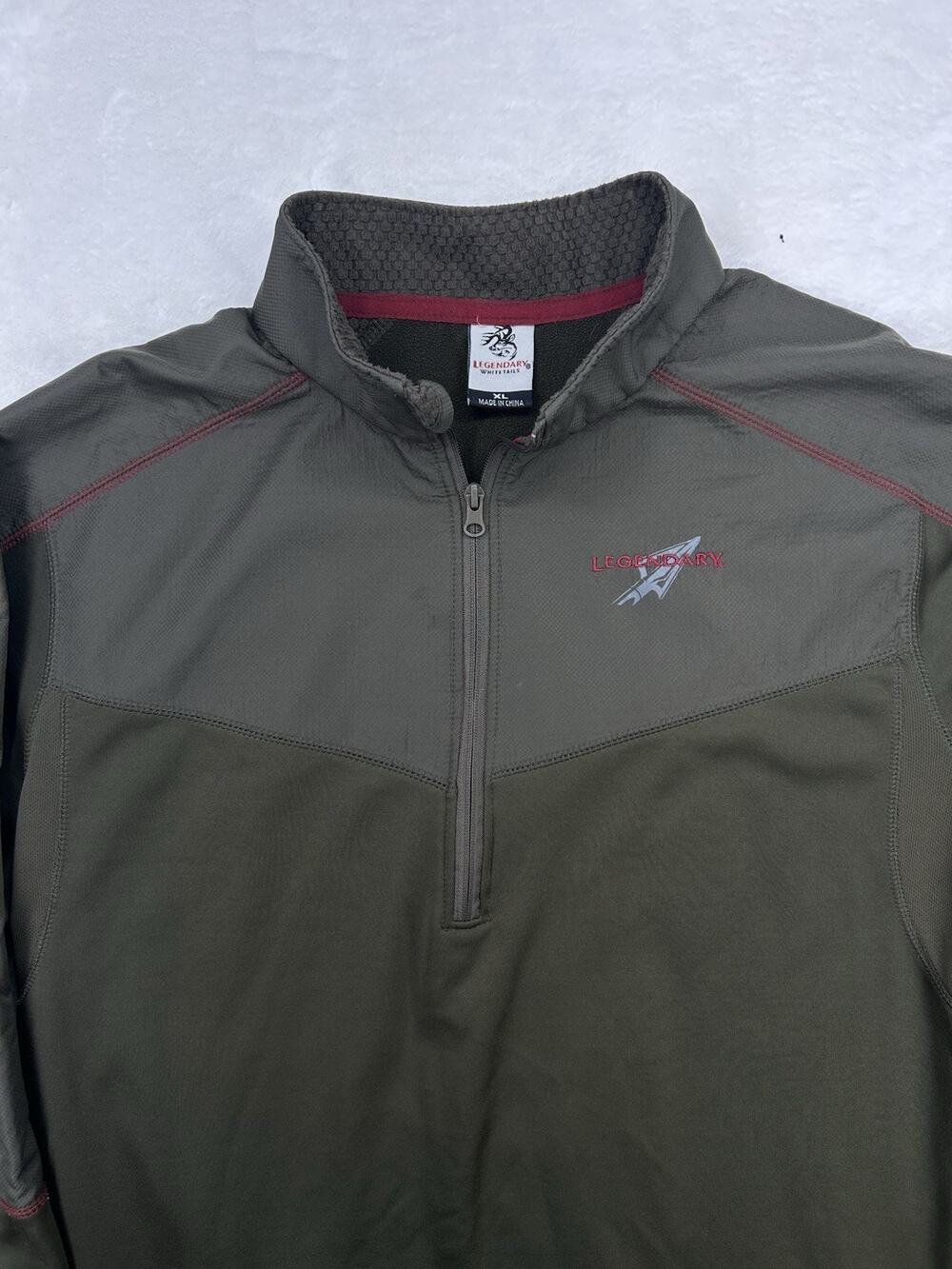 Legendary Whitetails XL Sweater Mens 1/4 Zip Black Long Sleeve Outdoors